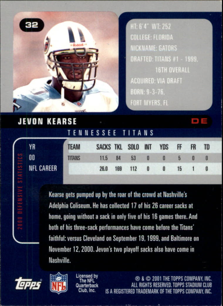 2001 Stadium Club Football Card Pick - Picture 45 of 213
