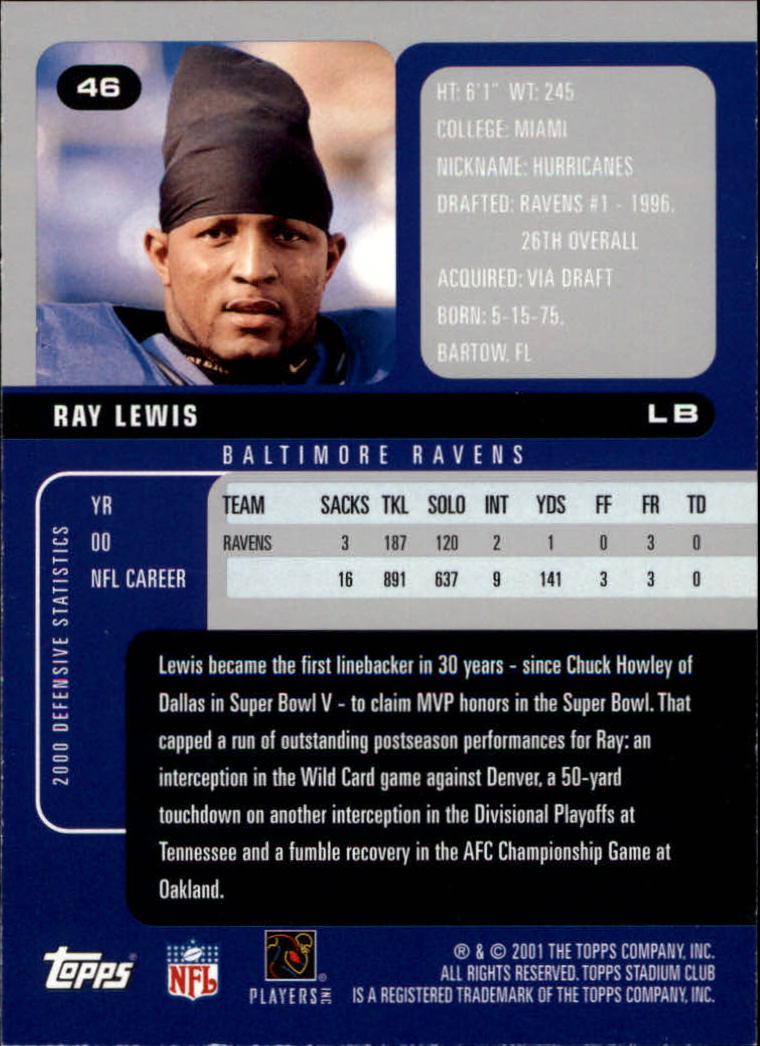 2001 Stadium Club Football Card Pick - Picture 71 of 213