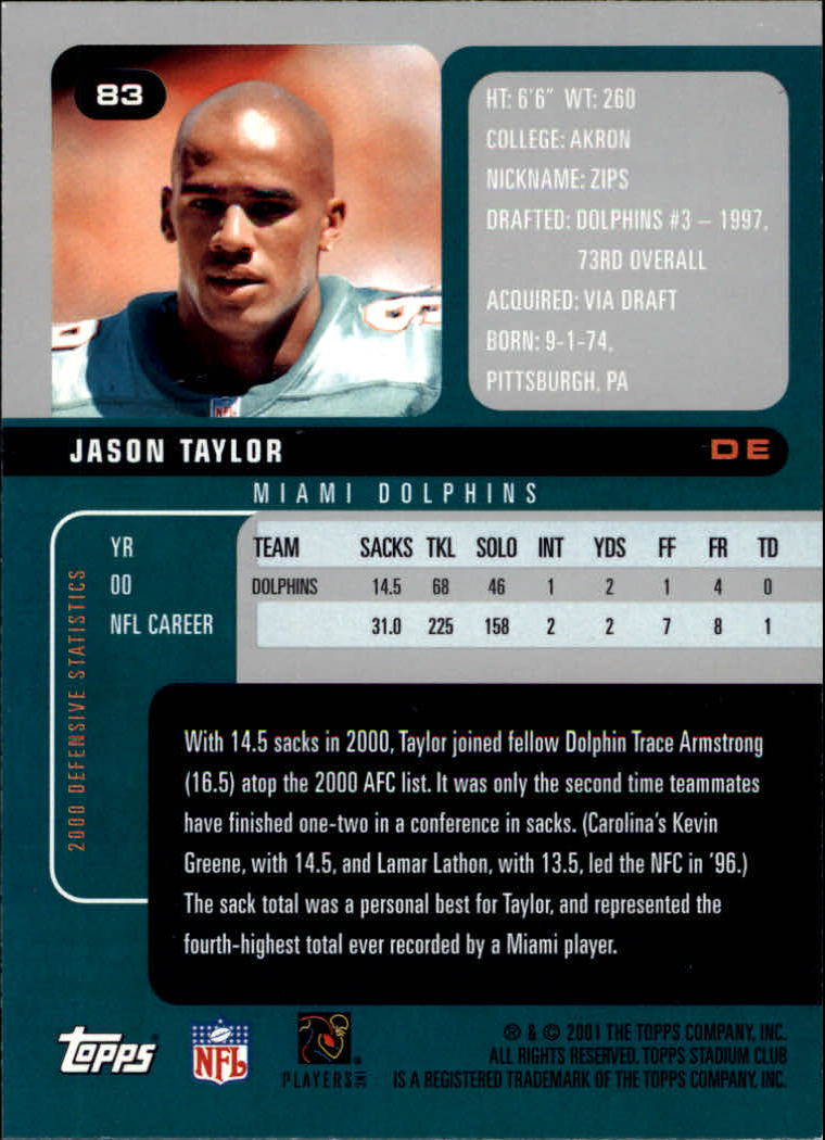 2001 Stadium Club Football Card Pick - Picture 129 of 213
