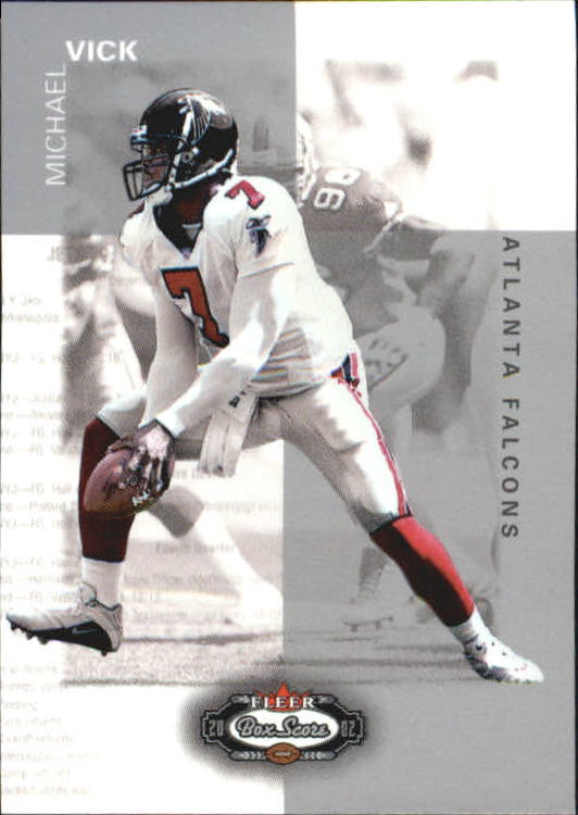 2002 Fleer Box Score MICHAEL VICK Press Clippings Jerseys Card #15 Falcons