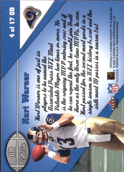 2002 Fleer Throwbacks Football QB Collection YOU PICK - Picture 7 of 23