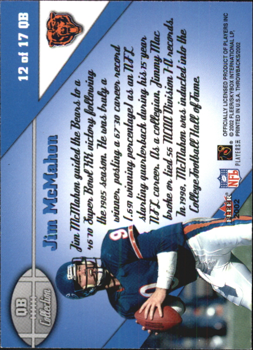 2002 Fleer Throwbacks Football QB Collection YOU PICK - Picture 17 of 23