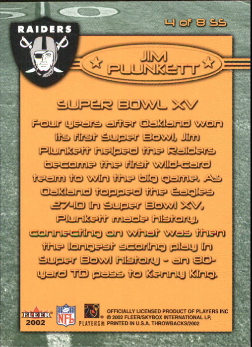 2002 Fleer Throwbacks Football Super Stars YOU PICK - Picture 9 of 15