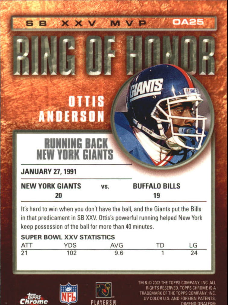 2002 Topps Chrome Football Part 2 Insert and Parallel Cards - Picture 76 of 84