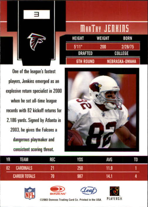 2003 Leaf Certified Materials - #18 Julius Peppers