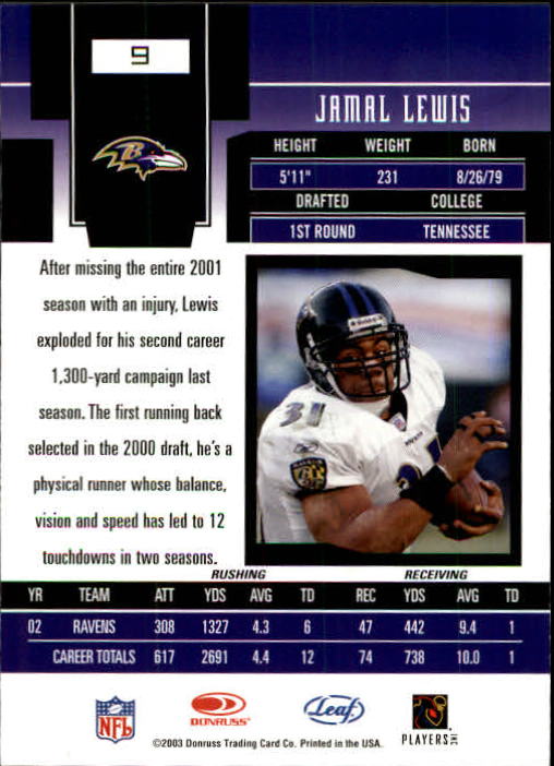 2003 Leaf Certified Materials - #18 Julius Peppers