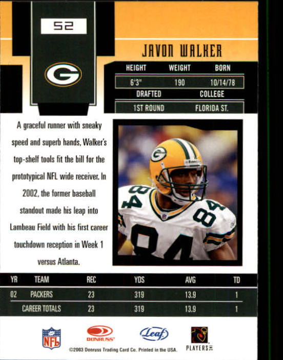 2003 Leaf Certified Materials - #18 Julius Peppers