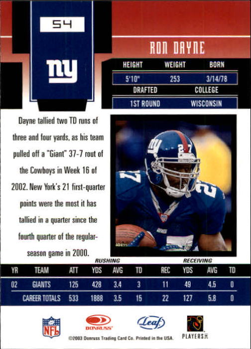 2003 Leaf Certified Materials - #18 Julius Peppers