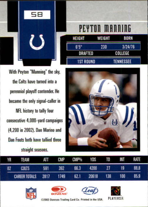 2003 Leaf Certified Materials Football - Picture 117 of 300