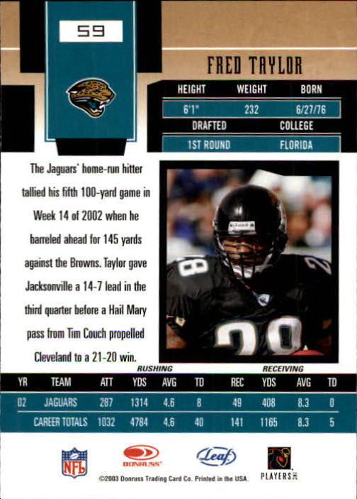 2003 Leaf Certified Materials - #18 Julius Peppers