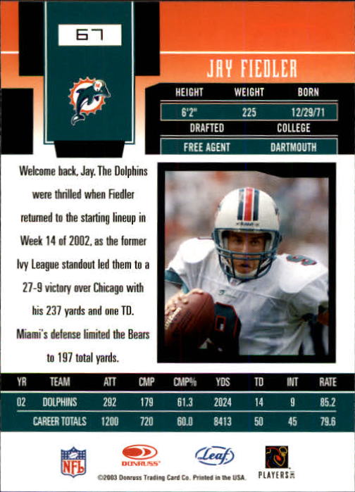 2003 Leaf Certified Materials - #18 Julius Peppers