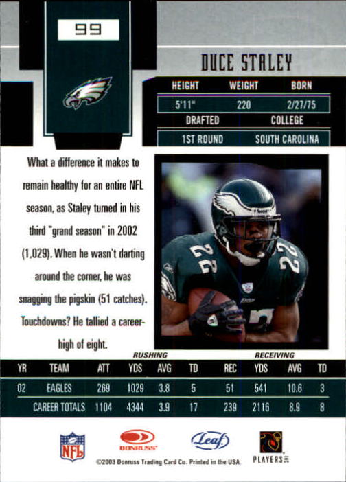 2003 Leaf Certified Materials Football - Picture 197 of 300