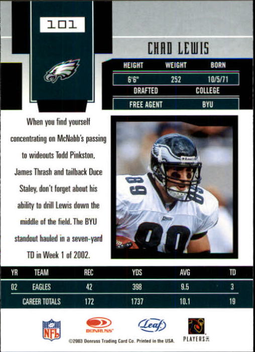 2003 Leaf Certified Materials Football - Picture 201 of 300