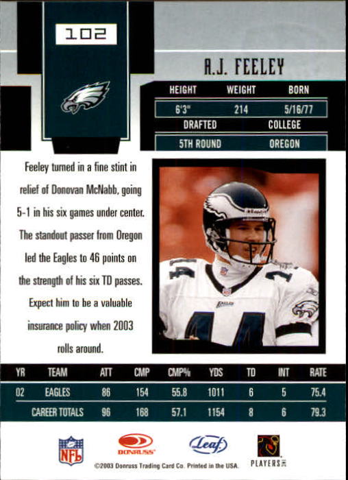 2003 Leaf Certified Materials Football - Picture 203 of 300