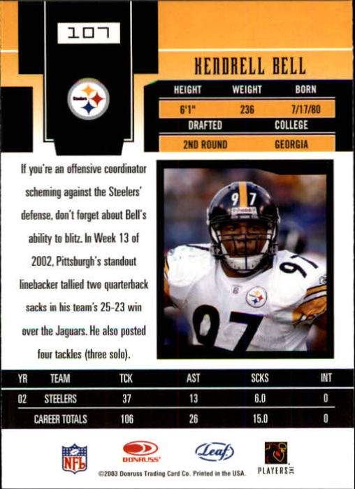 2003 Leaf Certified Materials - #18 Julius Peppers