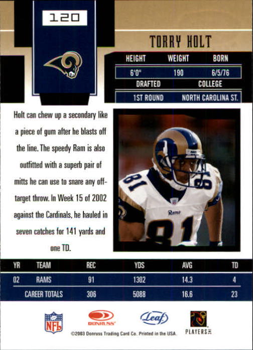 2003 Leaf Certified Materials - #18 Julius Peppers