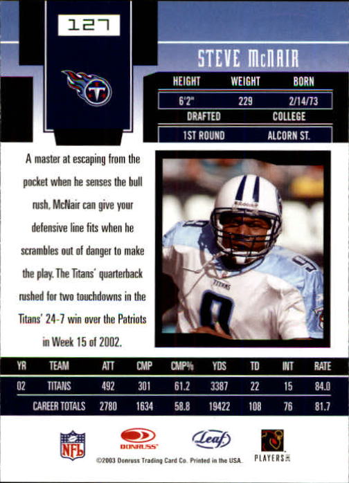 2003 Leaf Certified Materials - #18 Julius Peppers