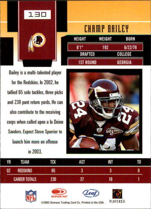 2003 Leaf Certified Materials Football - Picture 259 of 300