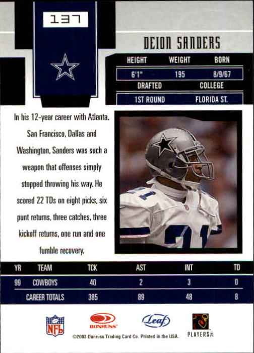 2003 Leaf Certified Materials Football - Picture 273 of 300