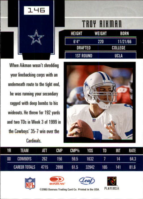 2003 Leaf Certified Materials Football - Picture 291 of 300