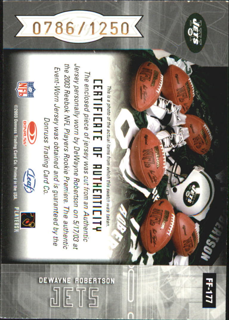 2003 Leaf Certified Materials - #18 Julius Peppers