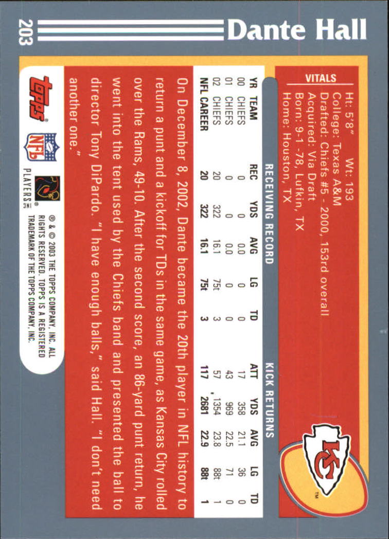 2003 Topps Football 201-300 YOU PICK - Picture 7 of 181