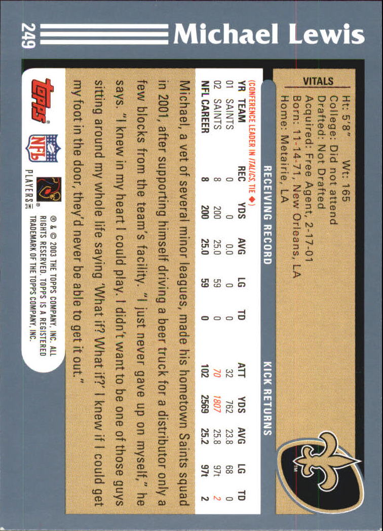 2003 Topps Football 201-300 YOU PICK - Picture 97 of 181