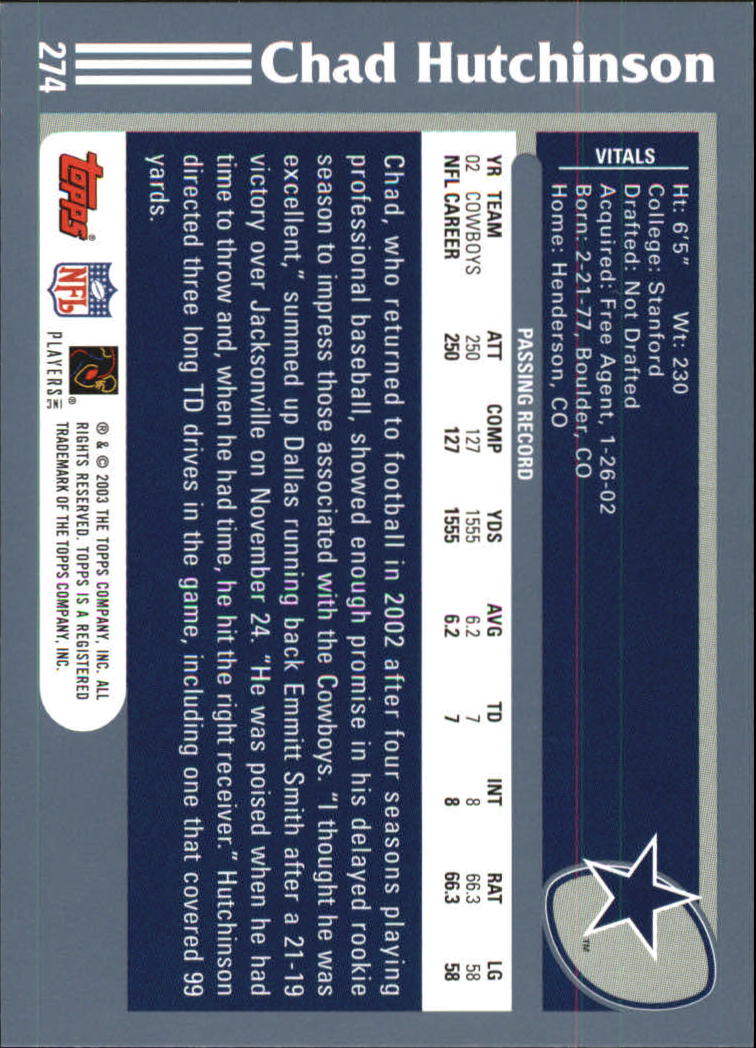2003 Topps Football 201-300 YOU PICK - Picture 137 of 181