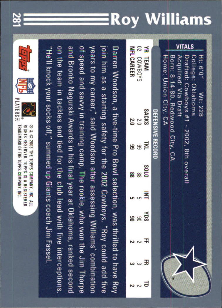 2003 Topps Football 201-300 YOU PICK - Picture 147 of 181
