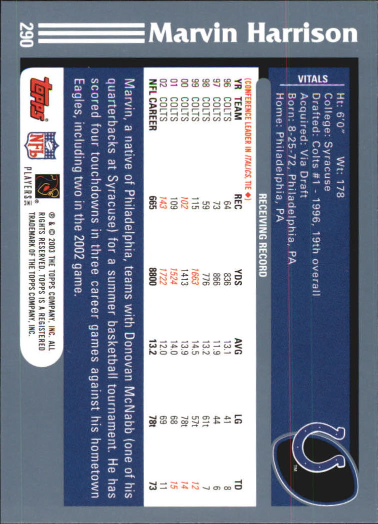 2003 Topps Football 201-300 YOU PICK - Picture 165 of 181
