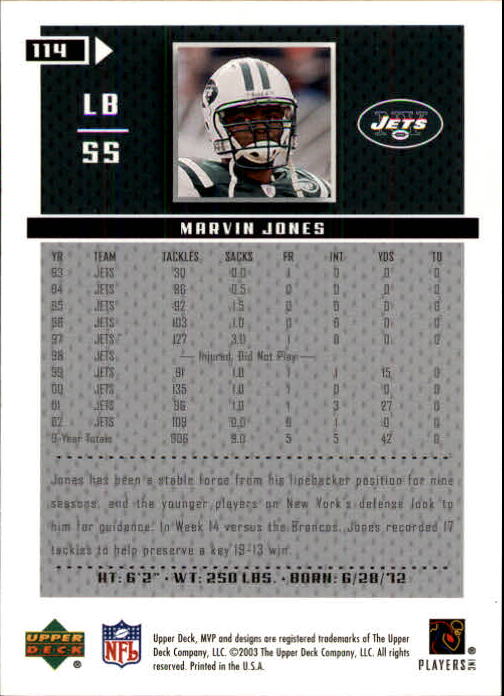 A7875- 2003 Upper Deck MVP FB Cards 1-250 +Rookies -You Pick- 15+ FREE US SHIP