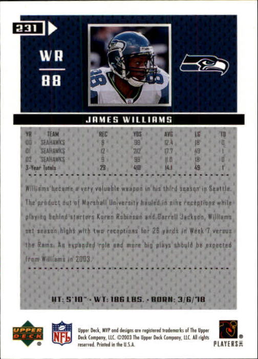 A7875- 2003 Upper Deck MVP FB Cards 1-250 +Rookies -You Pick- 15+ FREE US SHIP