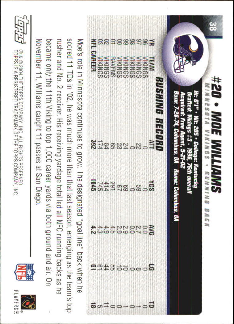 A6884- 2004 Topps Football Card #s 1-250 +Rookies -You Pick- 15+ FREE US SHIP