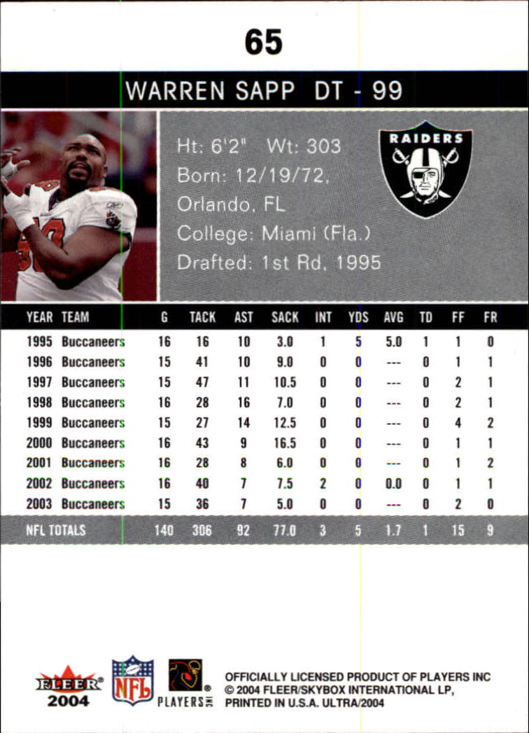 2004 Ultra Football Part 1 - Picture 125 of 423