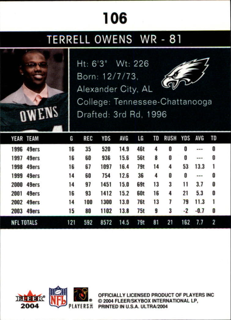 2004 Ultra Football Part 1 - Picture 199 of 423