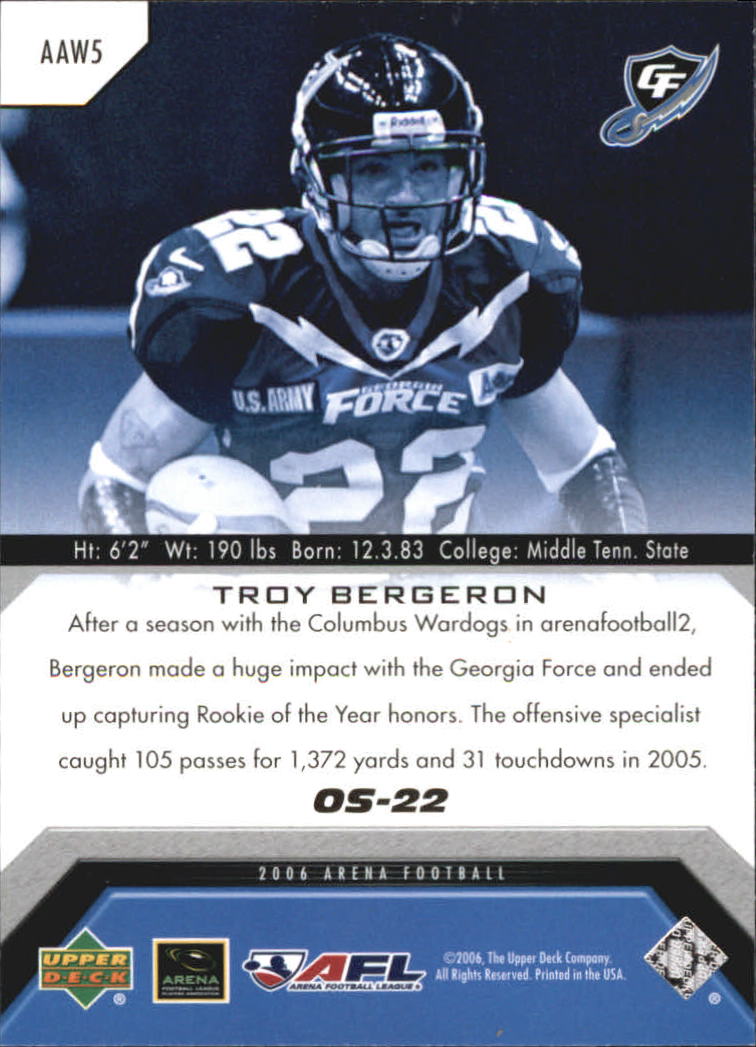 2006 Upper Deck AFL Arena Award Winners you pick - 第 9/19 張圖片