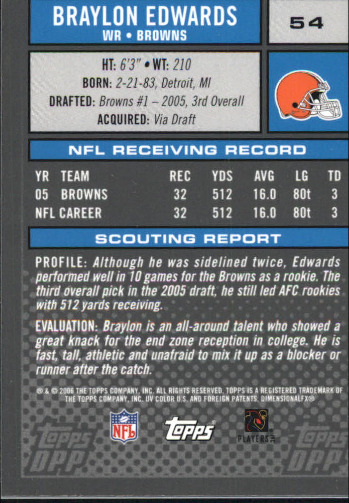 2006 Topps Draft Picks and Prospects Chrome Black Football Card Pick - Picture 109 of 327