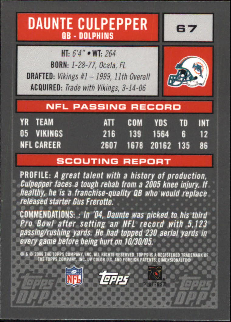 2006 Topps Draft Picks and Prospects Chrome Black Football Card Pick - Picture 133 of 327