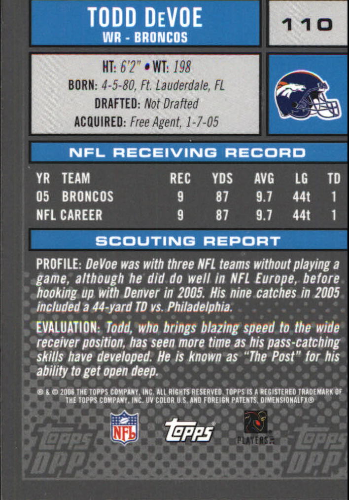 2006 Topps Draft Picks and Prospects Chrome Black Football Card Pick - Picture 219 of 327