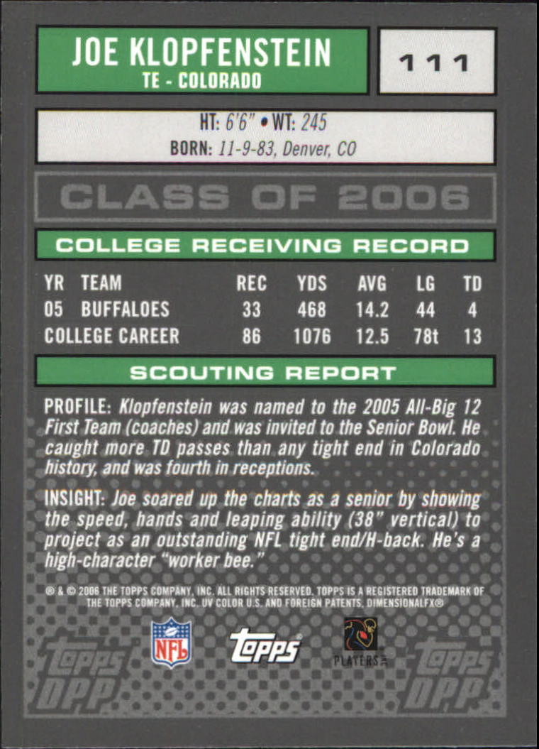 2006 Topps Draft Picks and Prospects Chrome Black Football Card Pick - Picture 221 of 327