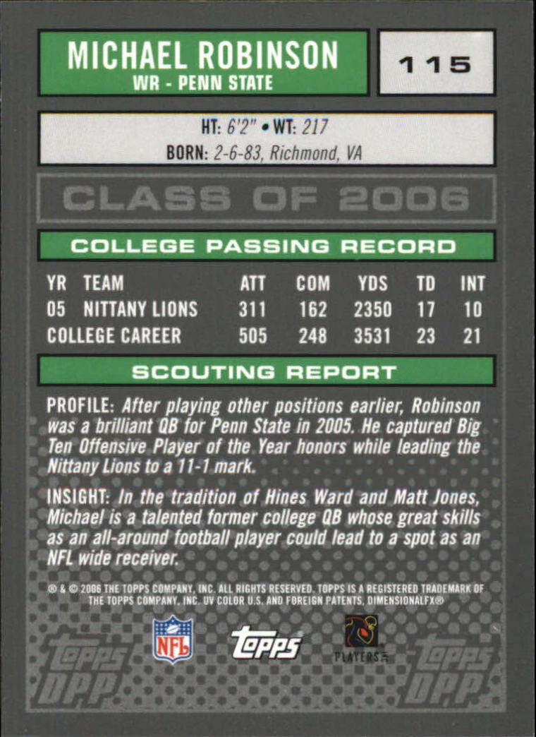2006 Topps Draft Picks and Prospects Chrome Black Football Card Pick - Picture 229 of 327