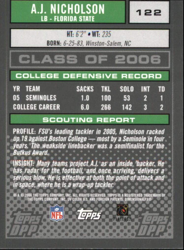 2006 Topps Draft Picks and Prospects Chrome Black Football Card Pick - Picture 243 of 327