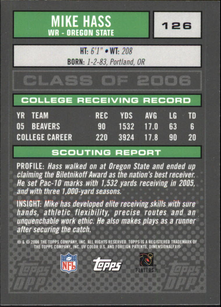 2006 Topps Draft Picks and Prospects Chrome Black Football Card Pick - Picture 251 of 327