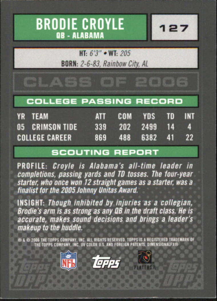 2006 Topps Draft Picks and Prospects Chrome Black Football Card Pick - Picture 253 of 327