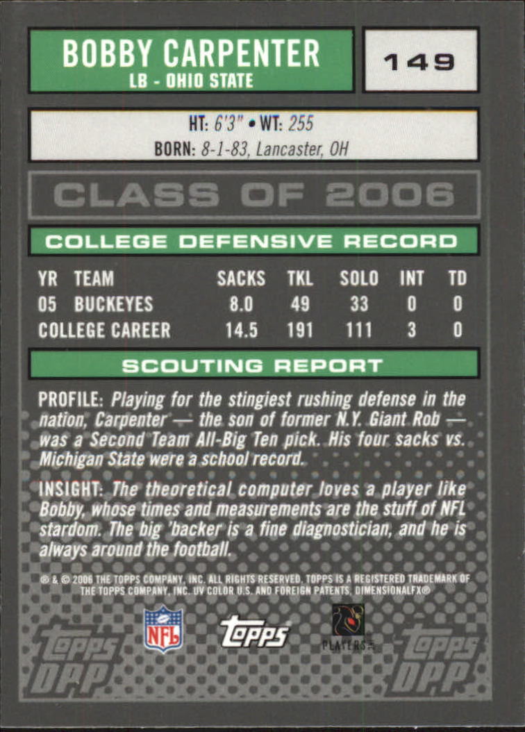 2006 Topps Draft Picks and Prospects Chrome Black Football Card Pick - Picture 295 of 327