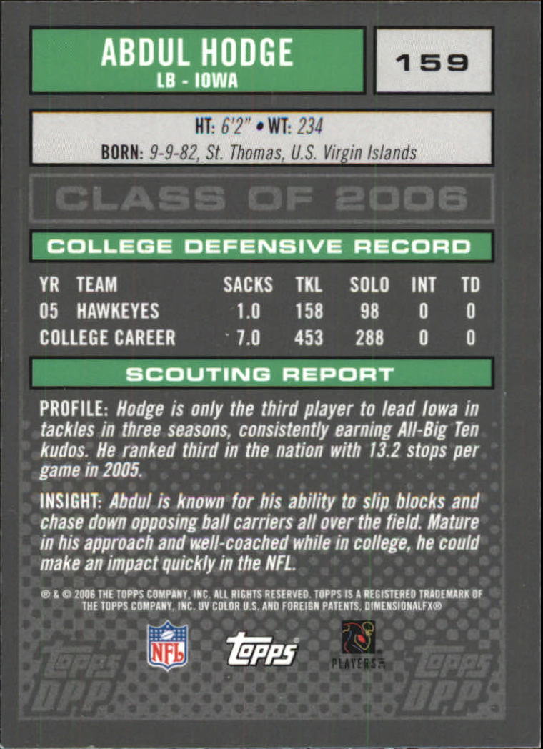 2006 Topps Draft Picks and Prospects Chrome Black Football Card Pick - Picture 315 of 327