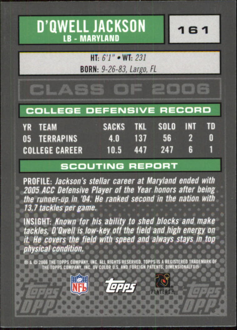 2006 Topps Draft Picks and Prospects Chrome Black Football Card Pick - Picture 319 of 327