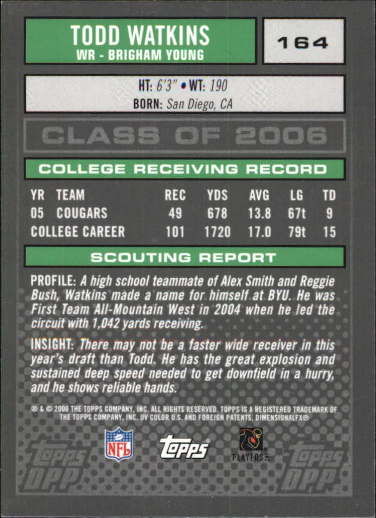 2006 Topps Draft Picks and Prospects Chrome Black Football Card Pick - Picture 325 of 327