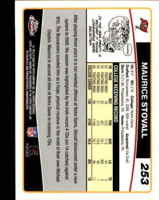 2006 Topps Chrome Football Part 2 Main Set Cards #251 to #270 RH40 - Picture 37 of 41