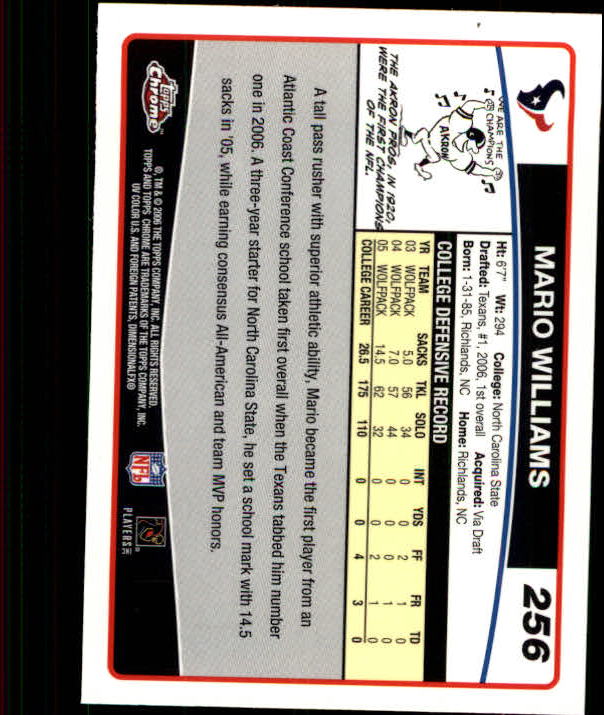 2006 Topps Chrome Football Part 2 Main Set Cards #251 to #270 RH40 - Picture 31 of 41